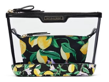 Kosmetyczka 2w1 zestaw Victoria's Secret 2 Piece Beauty Bag cytryny