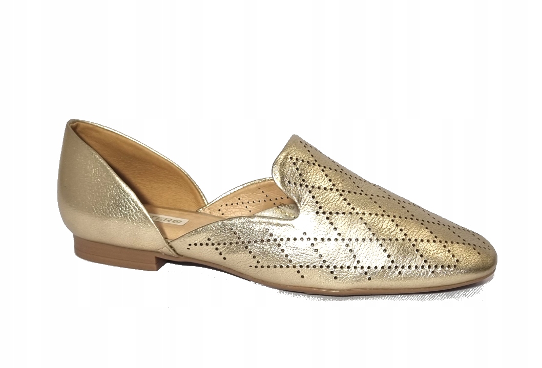 Bottero 306202 elegantní zlaté mokasíny r37