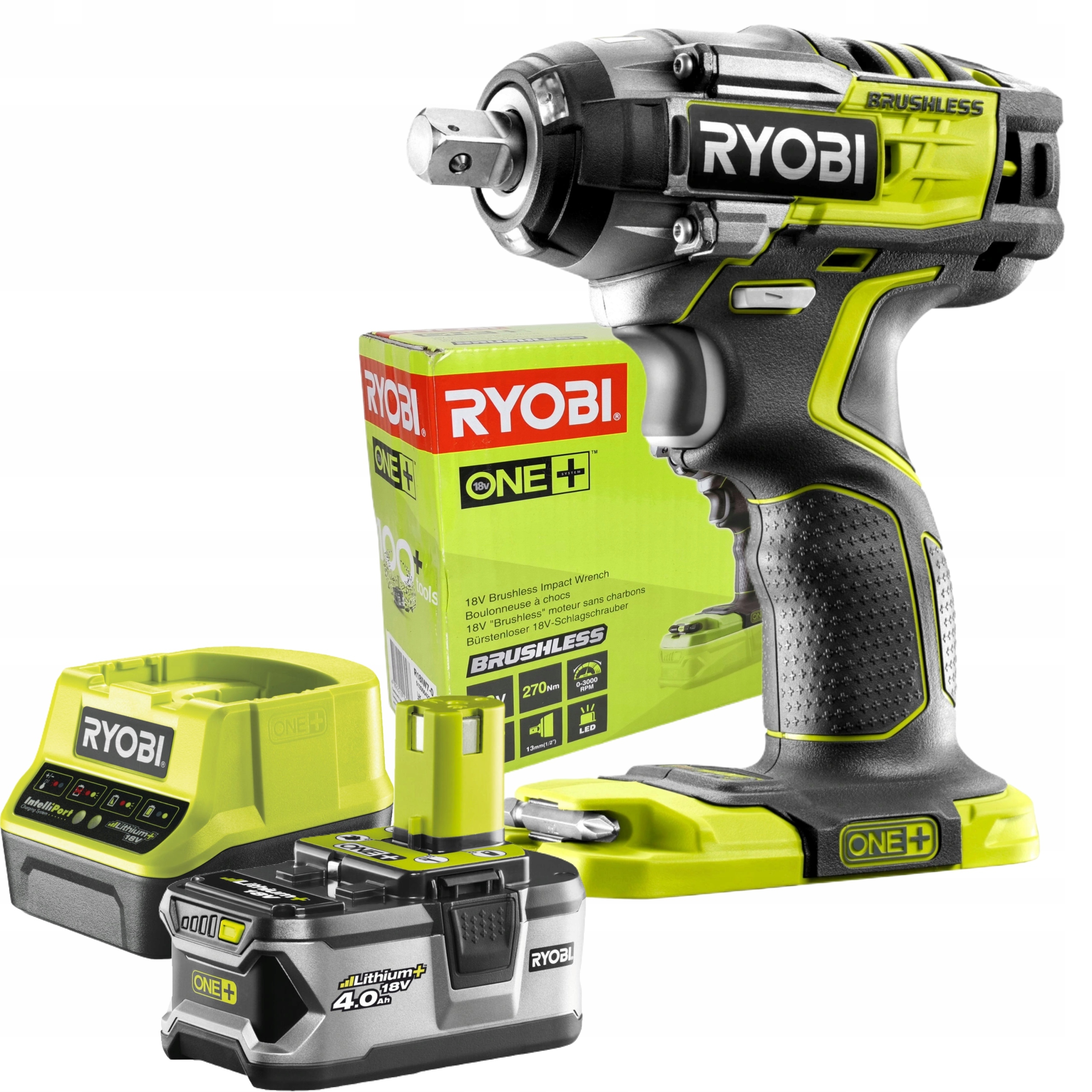 Rázový Uťahovák Ryobi 18V R18IW7-0 270NM 1/2'' 4Ah