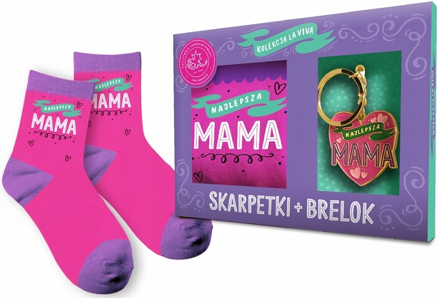 

Zestaw Skarpetki+brelok dla Mamy na Dzień Matki