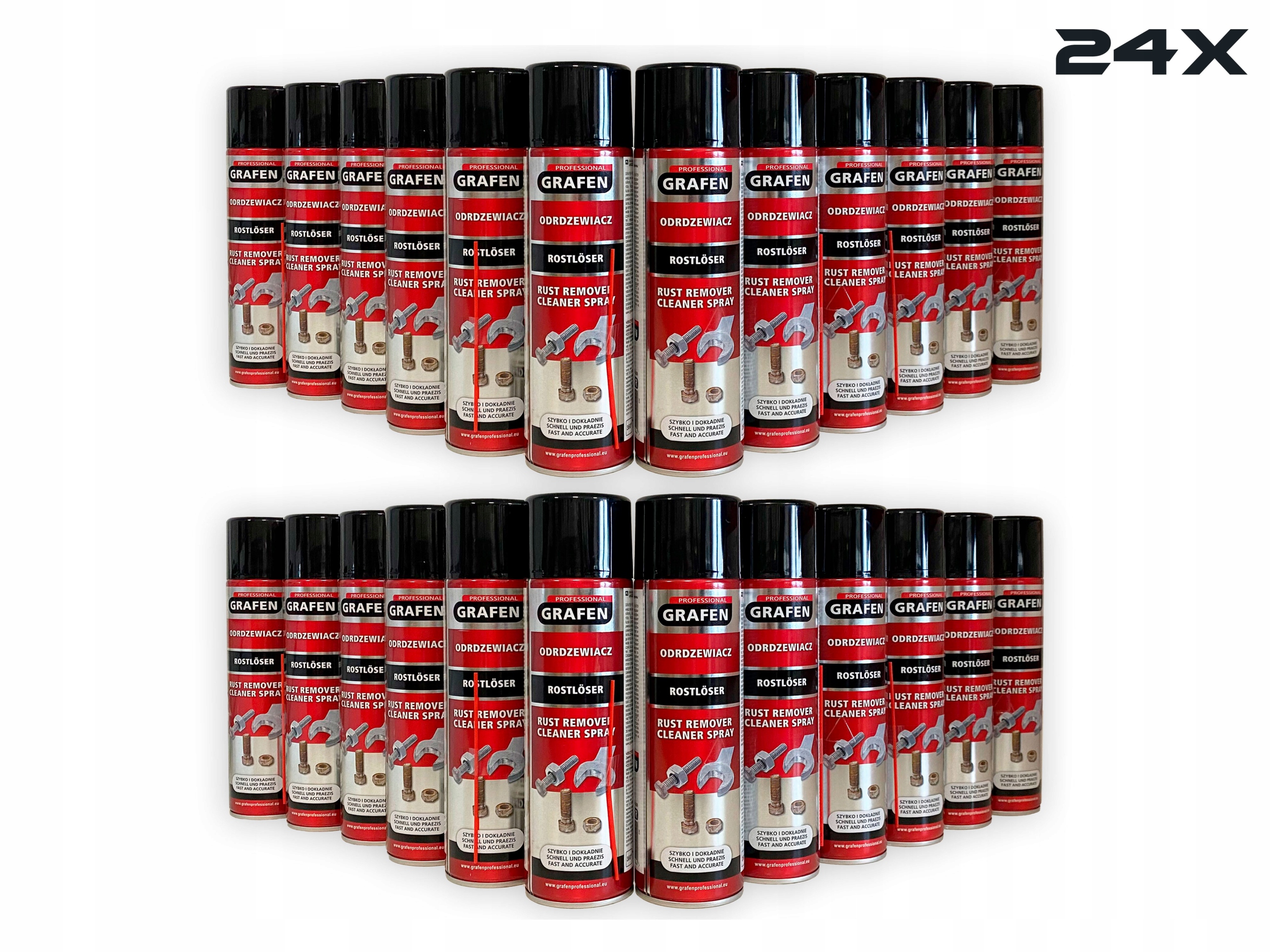 Odhrdzovač 500ML Spray Na Odstraňovanie Hrdze 24 ks