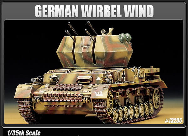 Academy 13236 Flakpanzer IV Wirbelwind Tank Scale 1/35 Hobby Plastic Kit