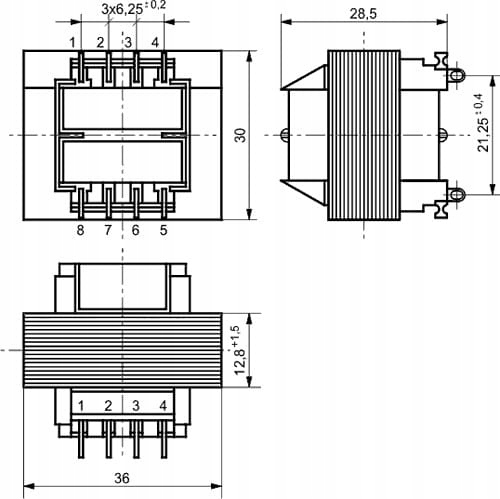 TS2/34 Transformator sieciowy 10,1V - 0,18A, 2W Marka Inna