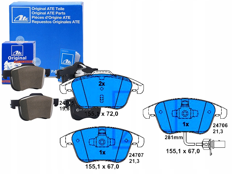 Brzdové Destičky Vw Přední A4 A5 07- Kotouč 314MM A Sada řidiče #35