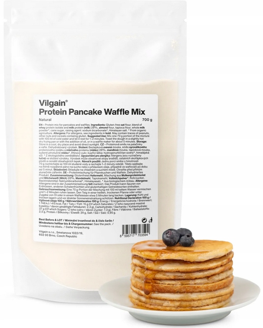 Protein American Pancake & Waffle MIX Natural 700 g Vilgain bezlepkový