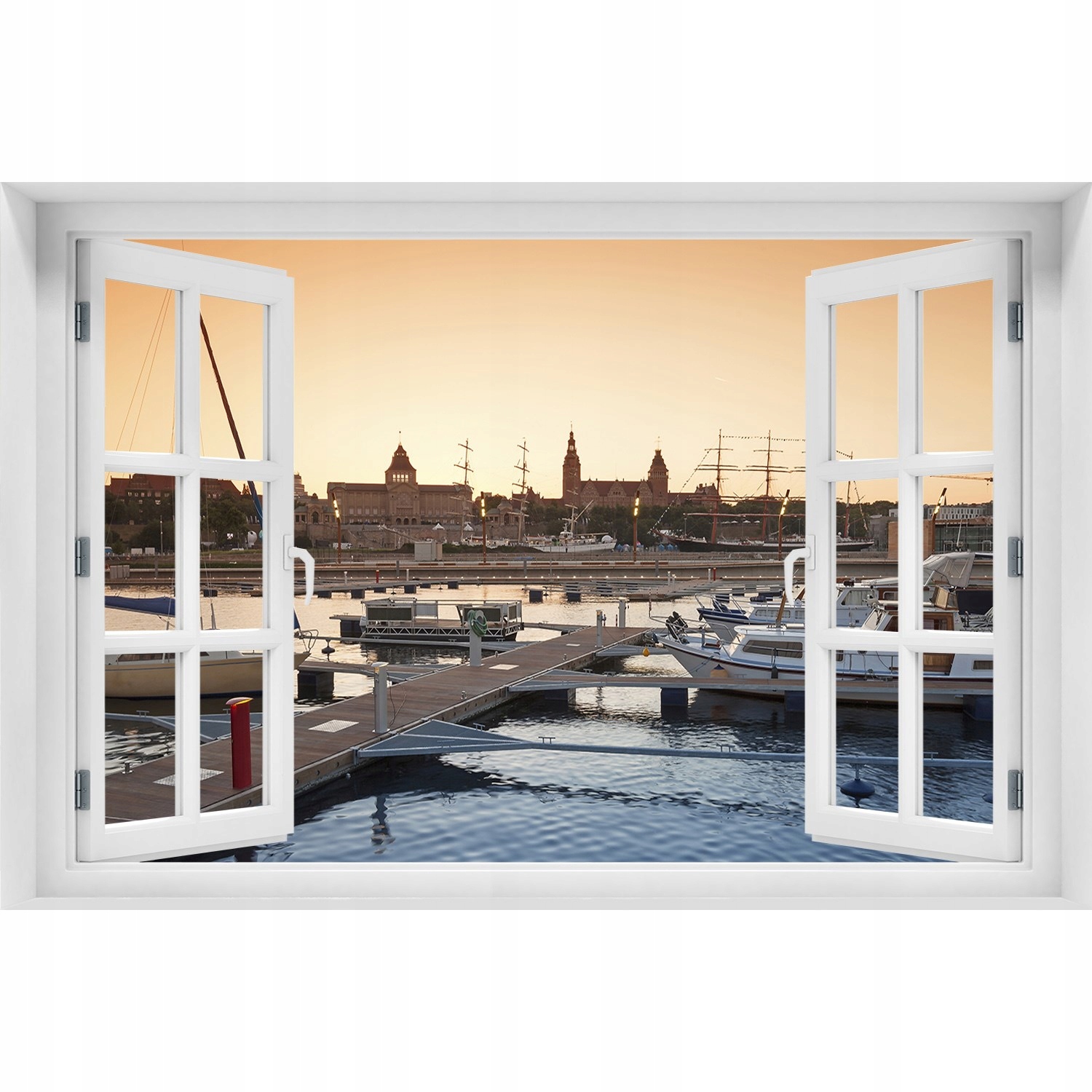 

Fotoobraz Naklejka ścienna 3D Okno Szczecin Polska