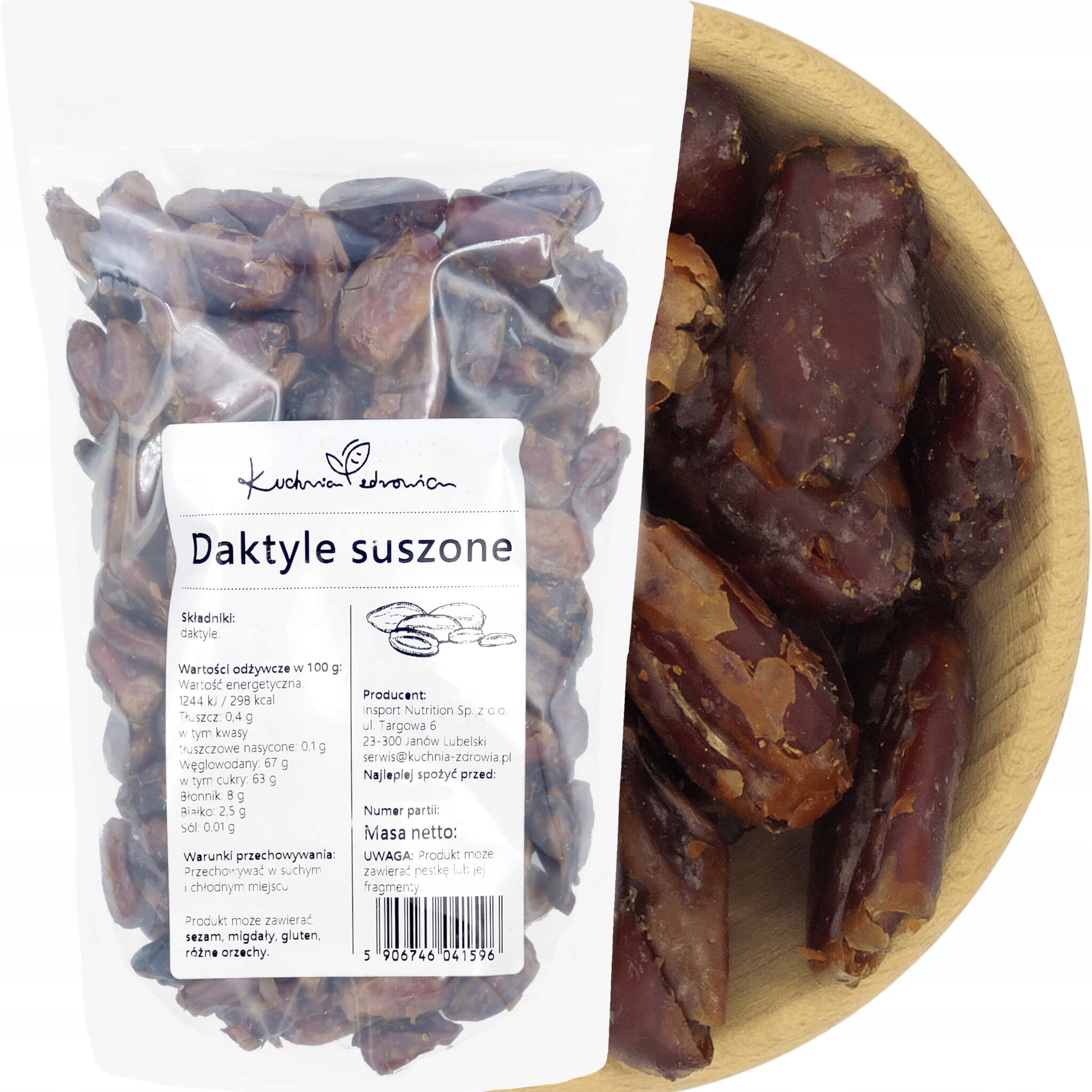 DAKTYLE SUSZONE bez PESTEK bez CHEMII 1kg PREMIUM | KUCHNIA ZDROWIA