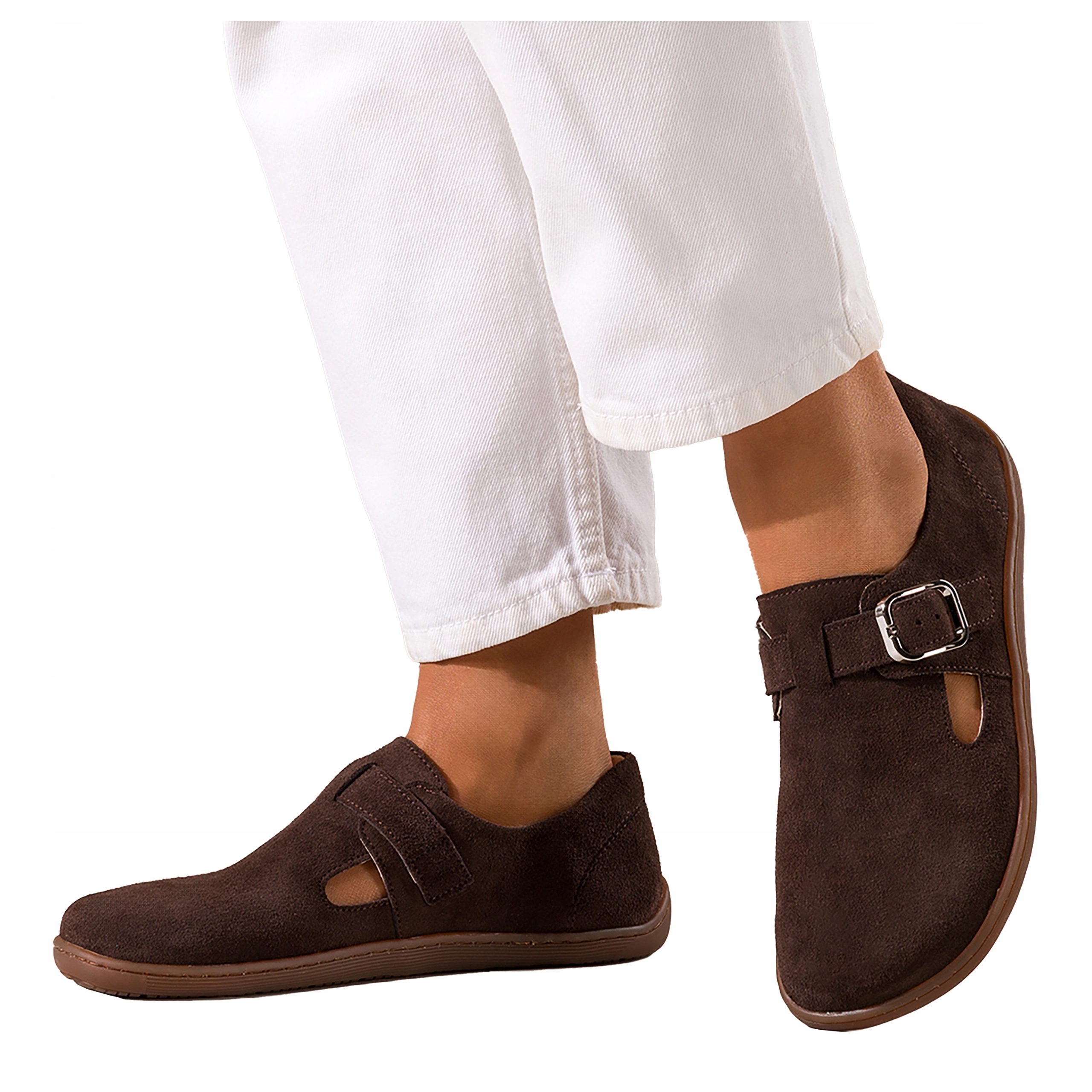 Polobotky Hnědé Dámské Barefoot Boty Široké Lehké Pohodlné Kožené r 36