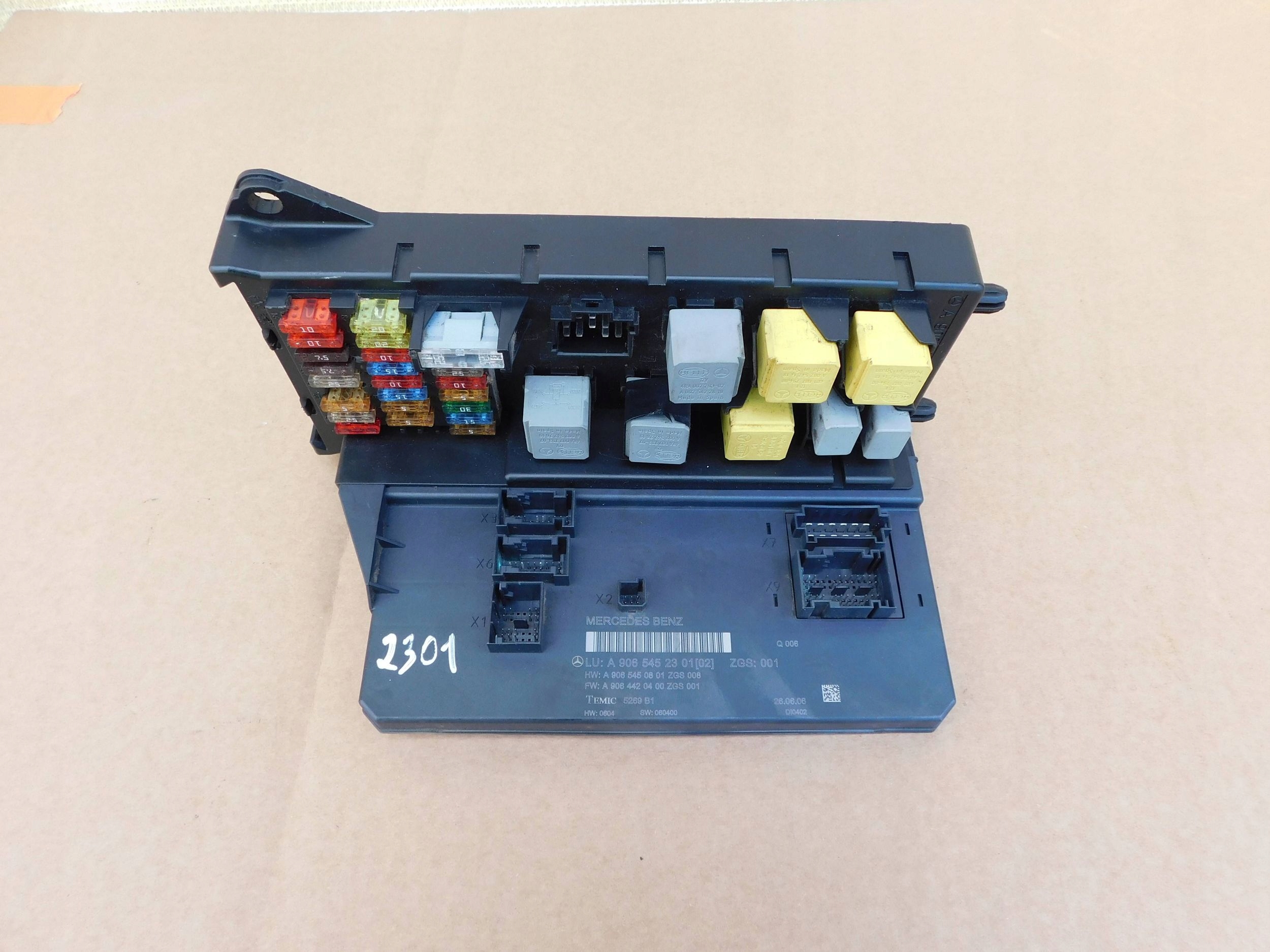 A9065452301 Sprinter 906 VW Crafter modulo SAM kaseta BSI fusibili OEM