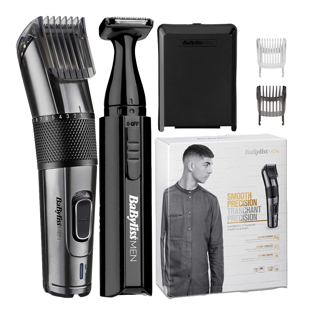 Babyliss Trymer Maszynka do Strzyżenia Włosów Carbon Titanium E978E