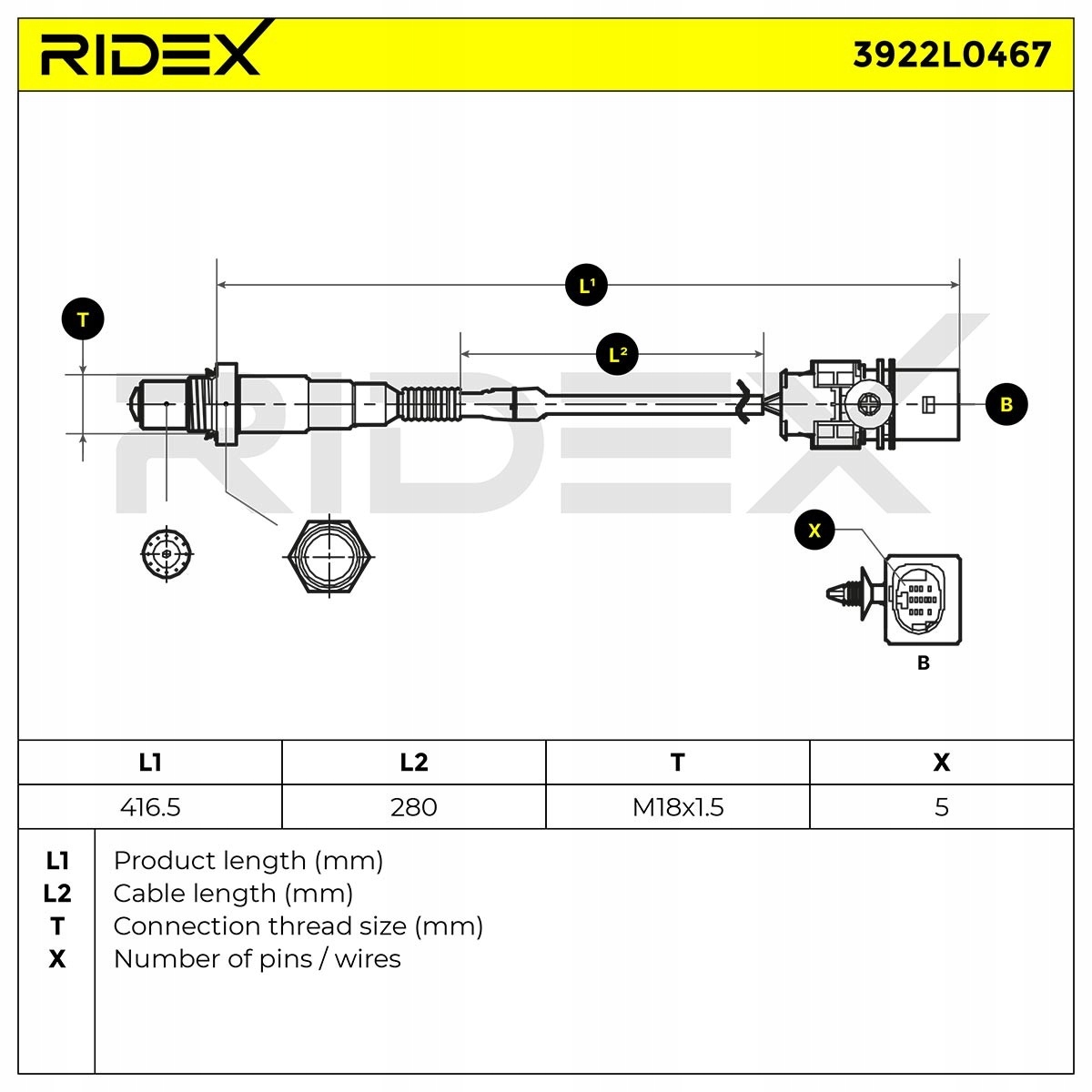 ridex 3922L0467 лямбда-зонд