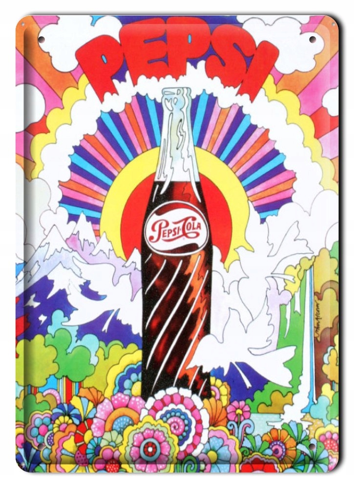 Pepsi Cola Drink Metalowy Szyld Plakat Retro #00808