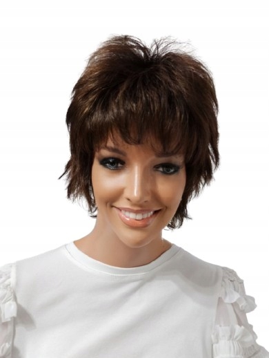 Krátká paruka s ofinou Click v barvě chokolate rooted Ellen Wille-KRK