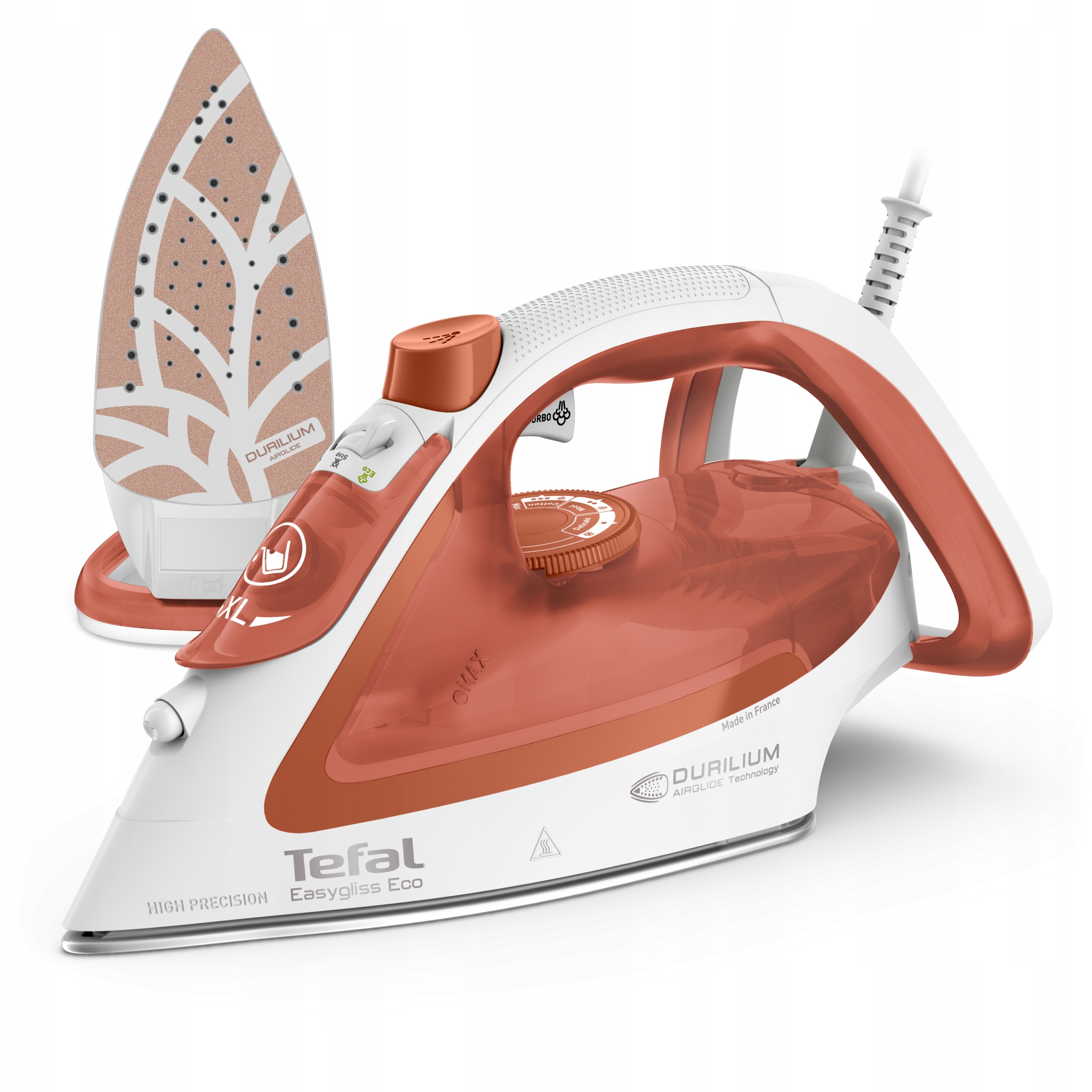 Żelazko parowe Tefal Easygliss Eco FV5782 2800W 260g/min mocne anti-drip