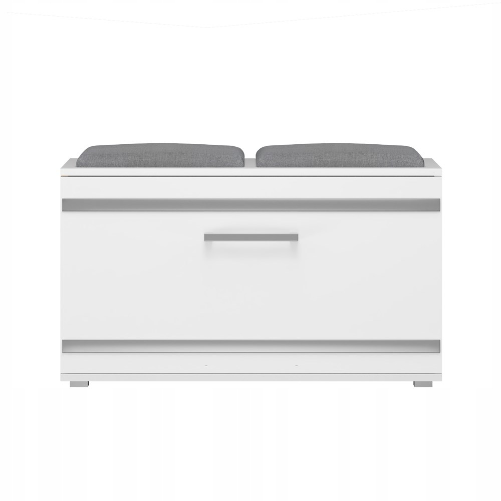 SZAFKA NA BUTY Z SIEDZISKIEM REGAŁ NA OBUWIE KOMODA MEBLE BIEL MAT 85 cm Kod producenta SZAFKA NA BUTY Z SIEDZISKIEM REGAŁ