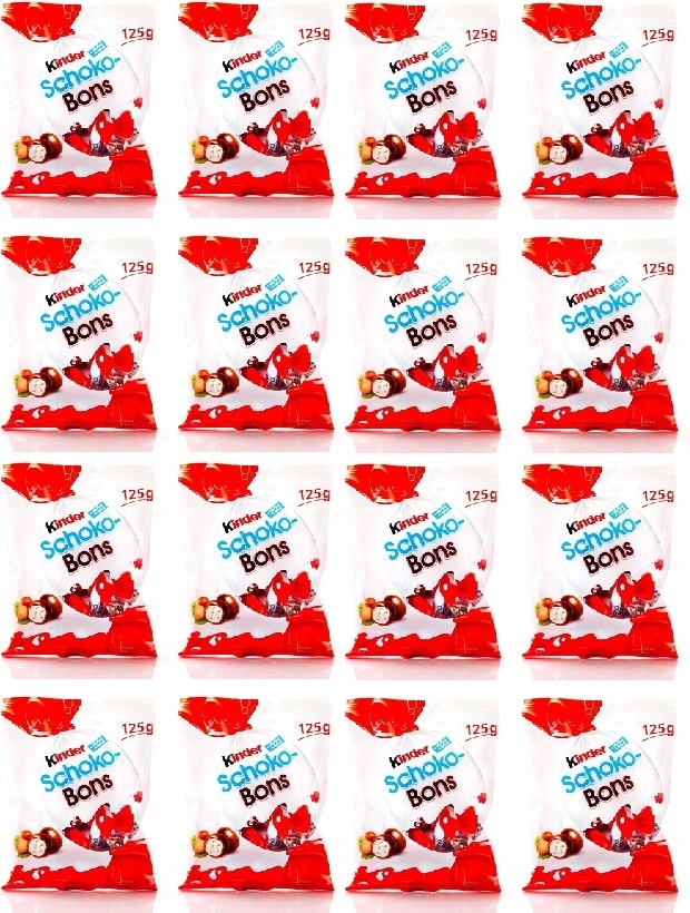 Levně 16x 125g Kinder Schoko-Bons čokoládové bonbóny Karton