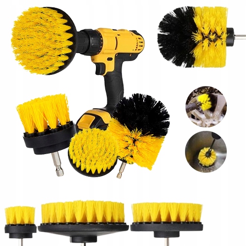 

4 Szczotki Pranie Tapicerki Dywanów Na Wkrętarkę