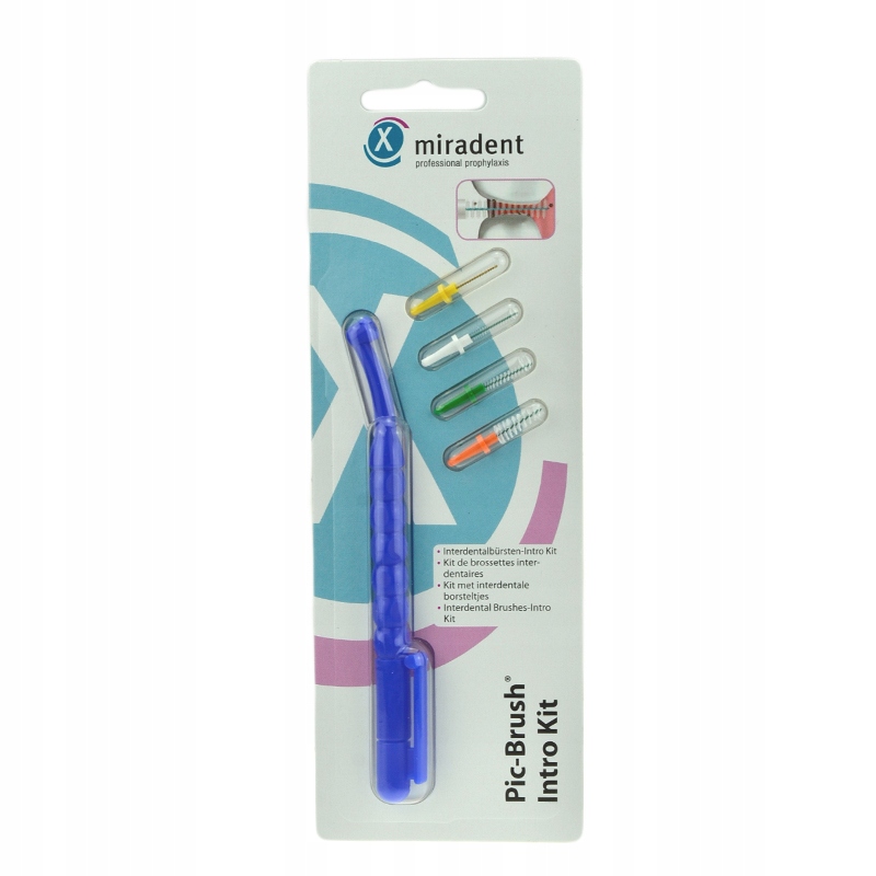 Miradent Pic-brush Intro Kit Granatowy Szczoteczki