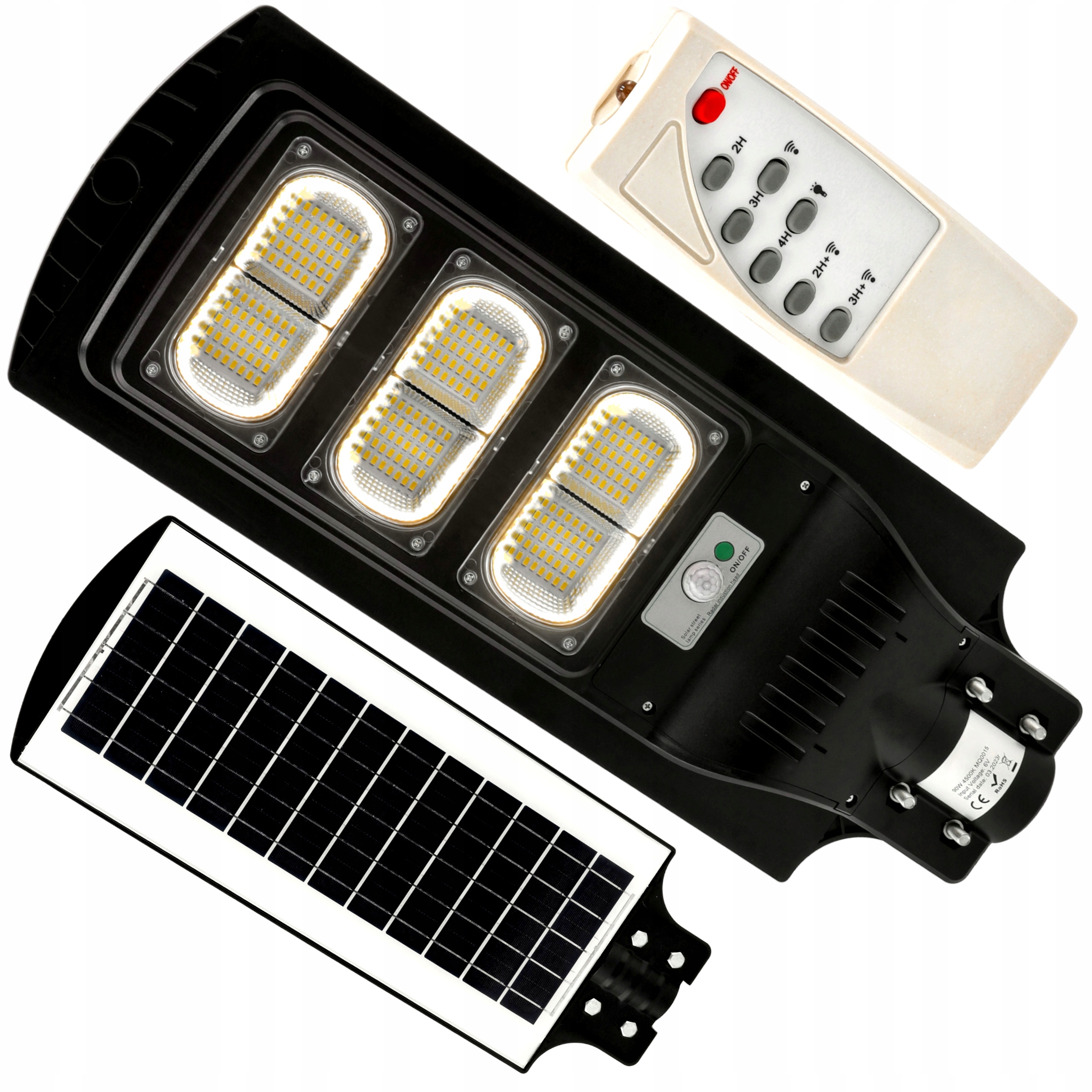 Solární Lampa Led se senzorem pohybu soumraku Detektor 90W Výkonná solární Led lampa