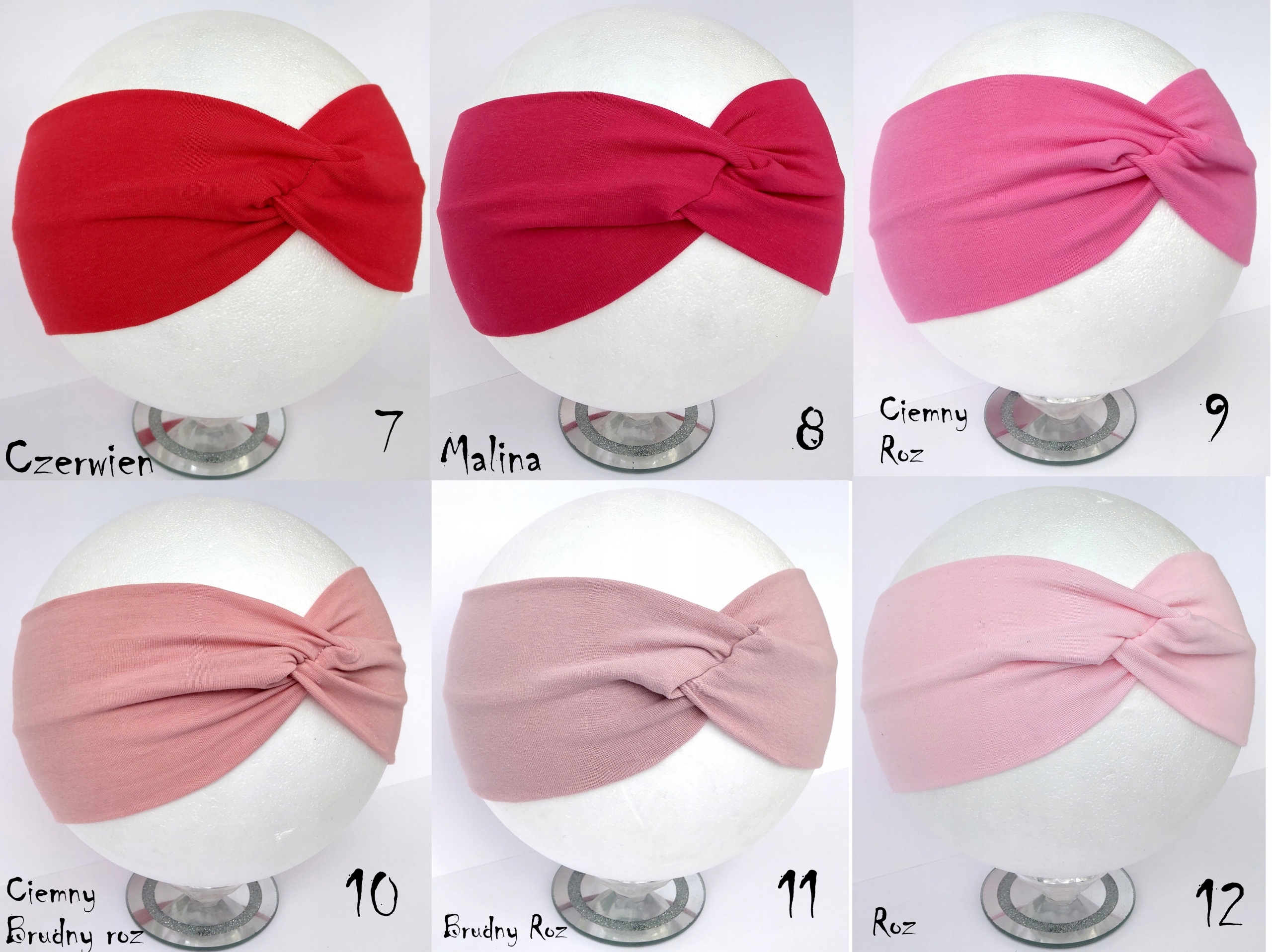 Opaska przeplatana dziecięca kolory obwód 44-48 Rozmiar 44-48 cm