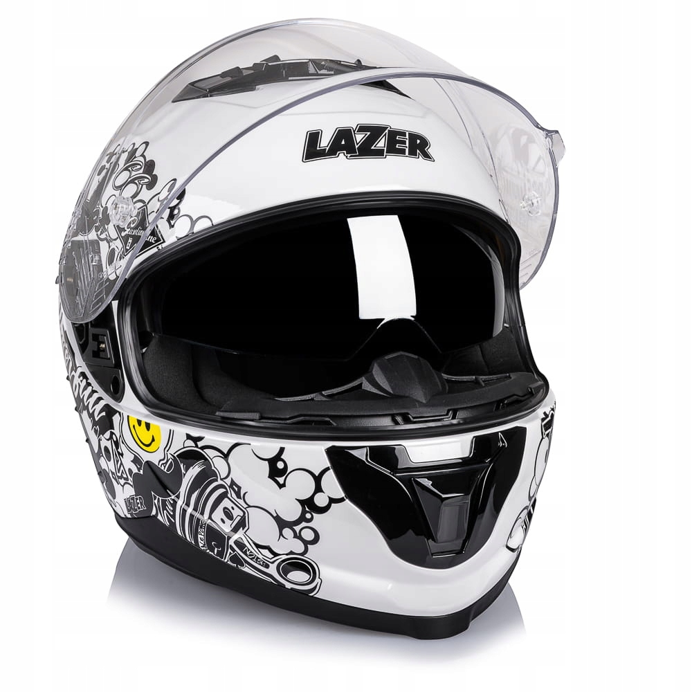 Kask integralny Lazer Rafale Evo Stickerbomb biały S KOMINIARKA GRATIS !! Producent Lazer