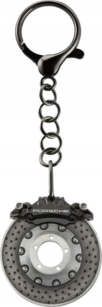 BRELOK PORSCHE, TARCZA HAMULCOWA, CZARNA