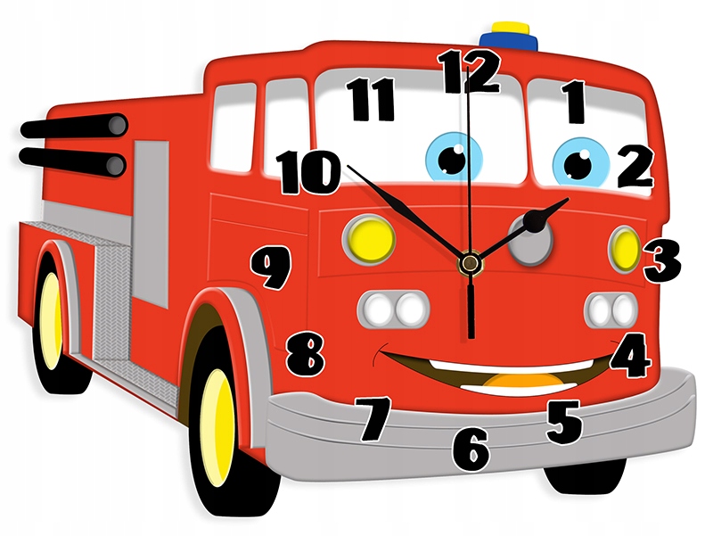 Wóz strażacki zegar