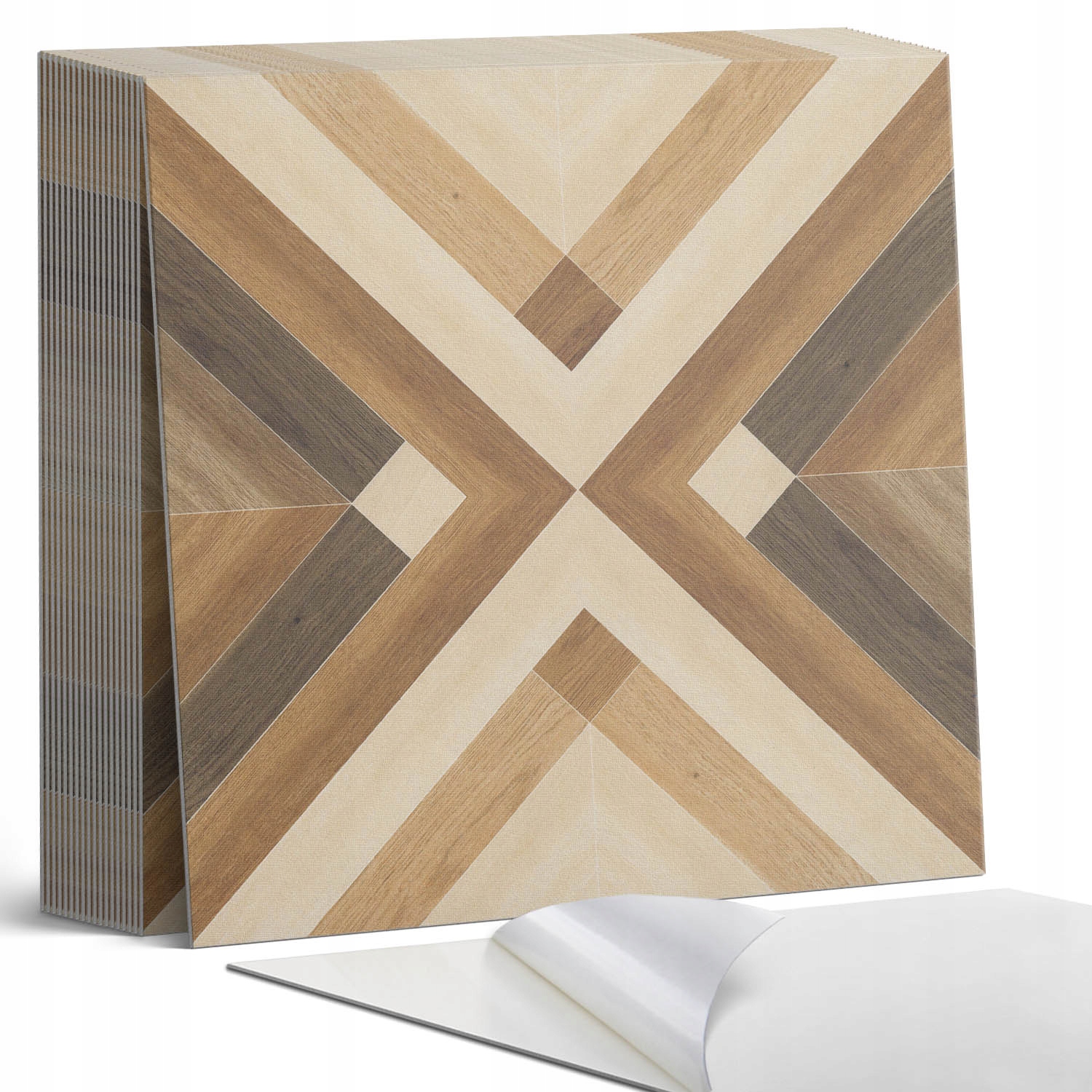 Sada dlaždic Vinyl Kratkový vzor v geometrickém stylu 20 x 20 x 20 cm
