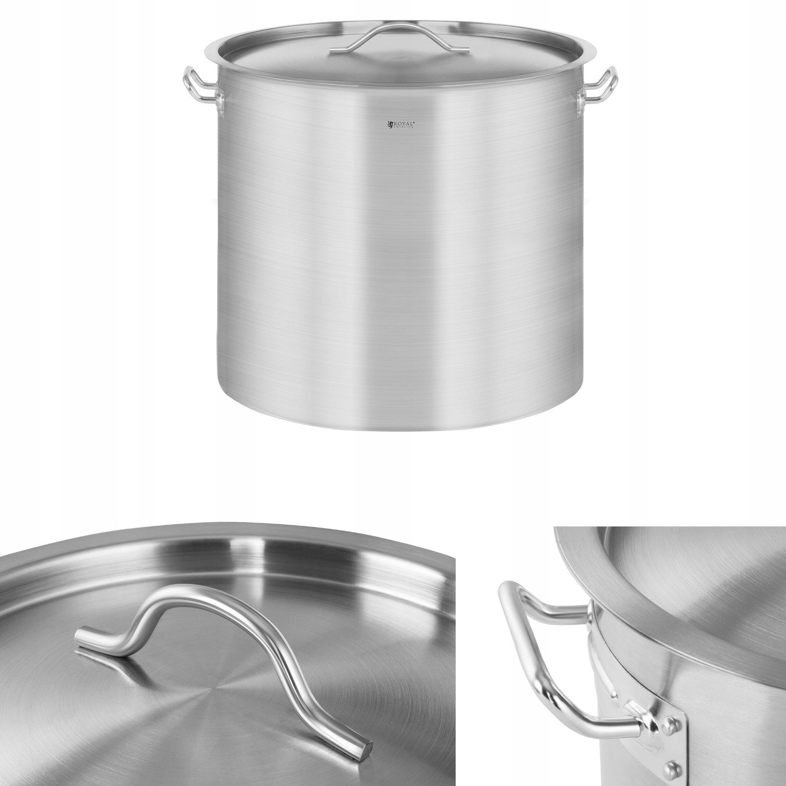 Gastronomický Hrnec Z Nerezové Oceli S Víkem 12 L Pro Indukci