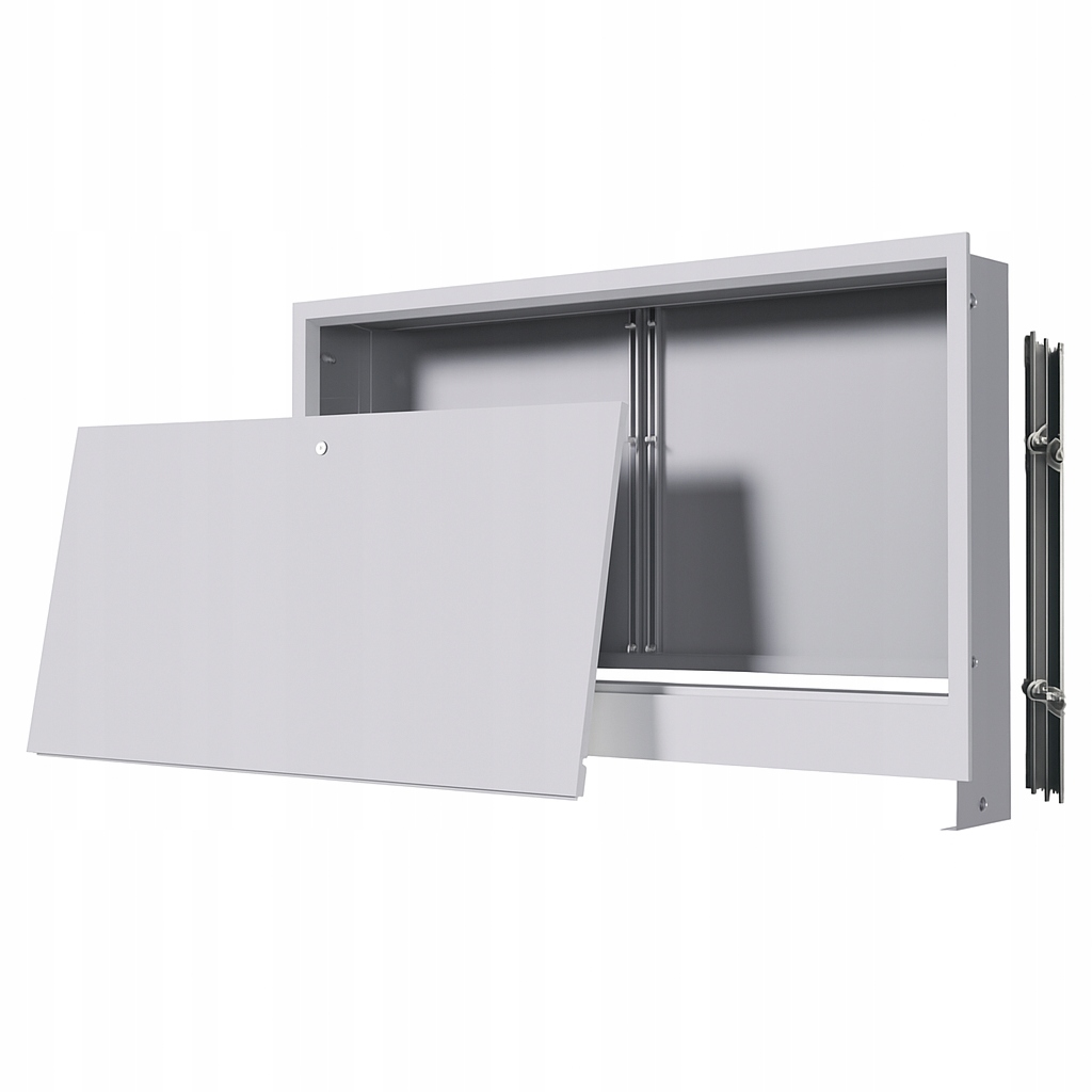 Podomietková skrinka 15-16 obvodov pre podlahový rozdeľovač 2 koľajnice