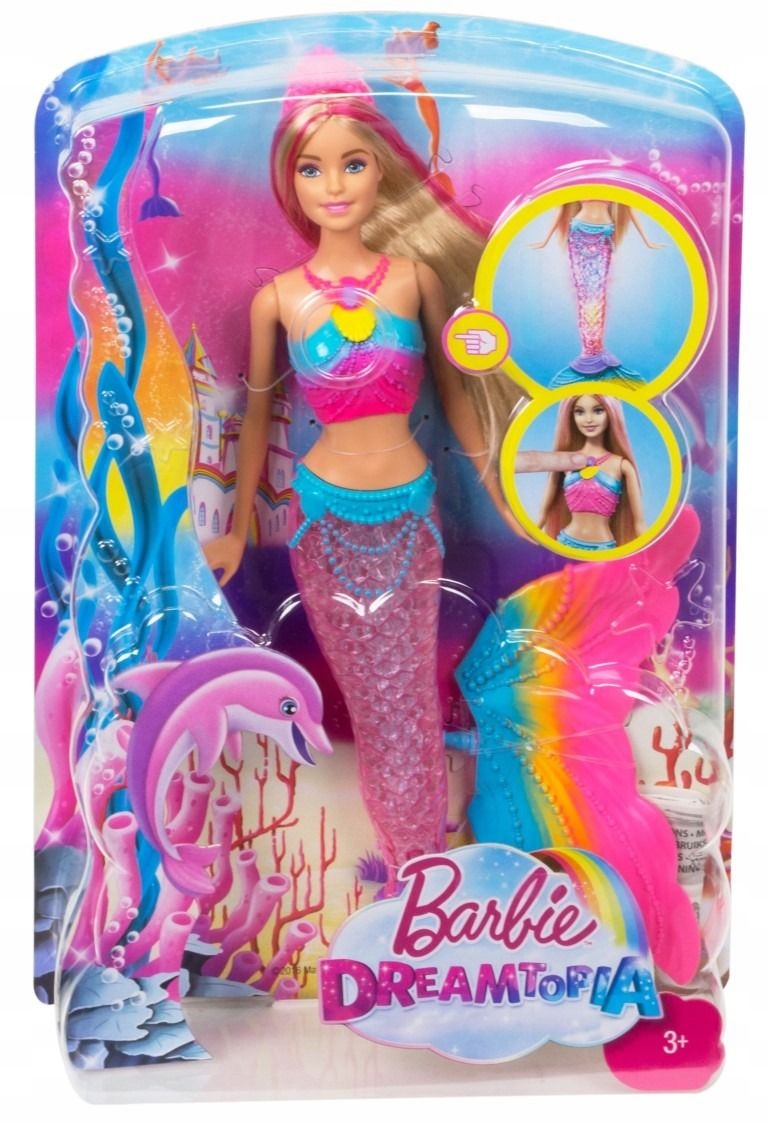 

Barbie Lalka Tęczowa Syrenka DHC40