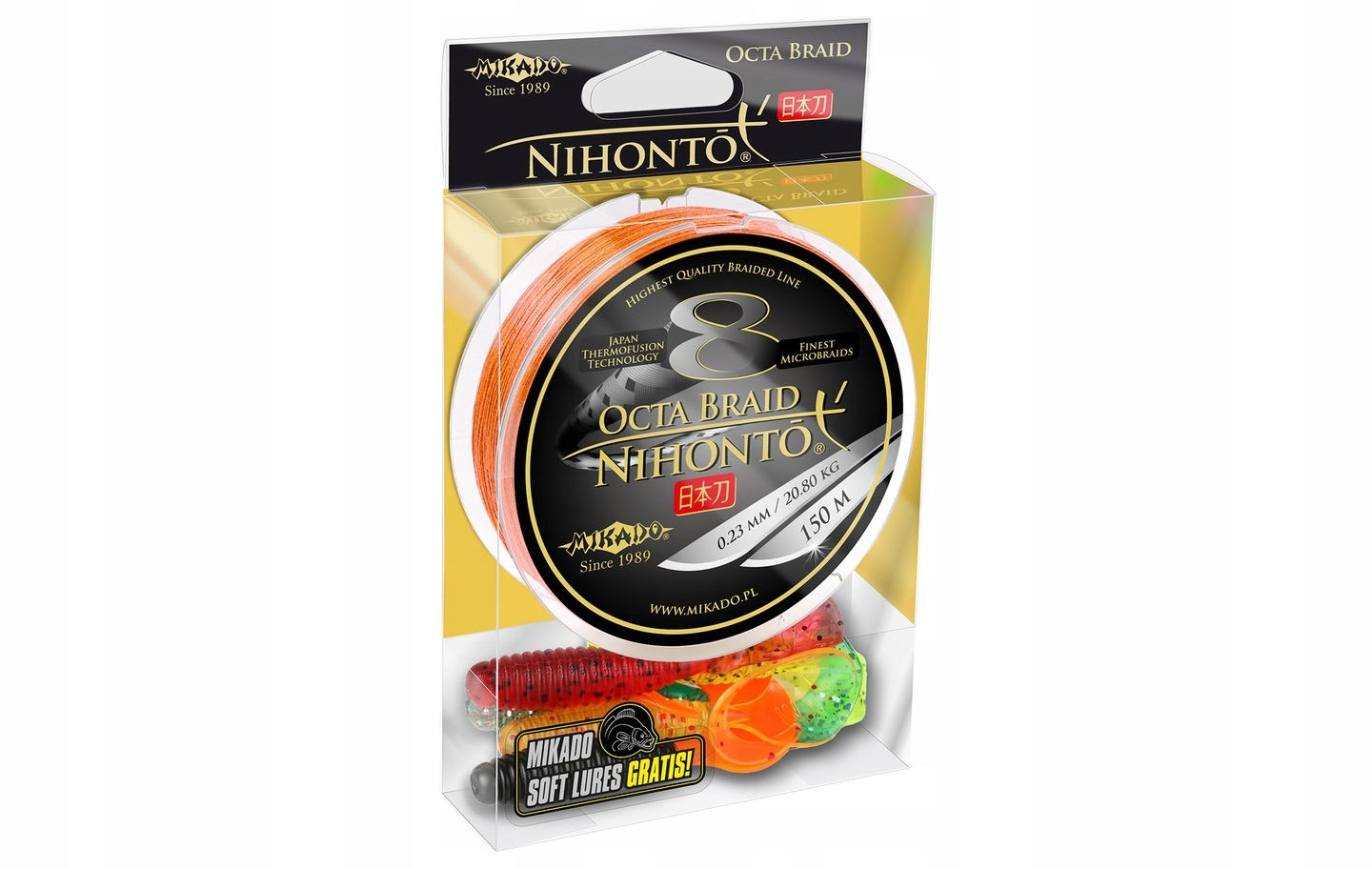 Plecionka Mikado Nihonto Octa Braid Orange x8 0,35 mm x 150 m