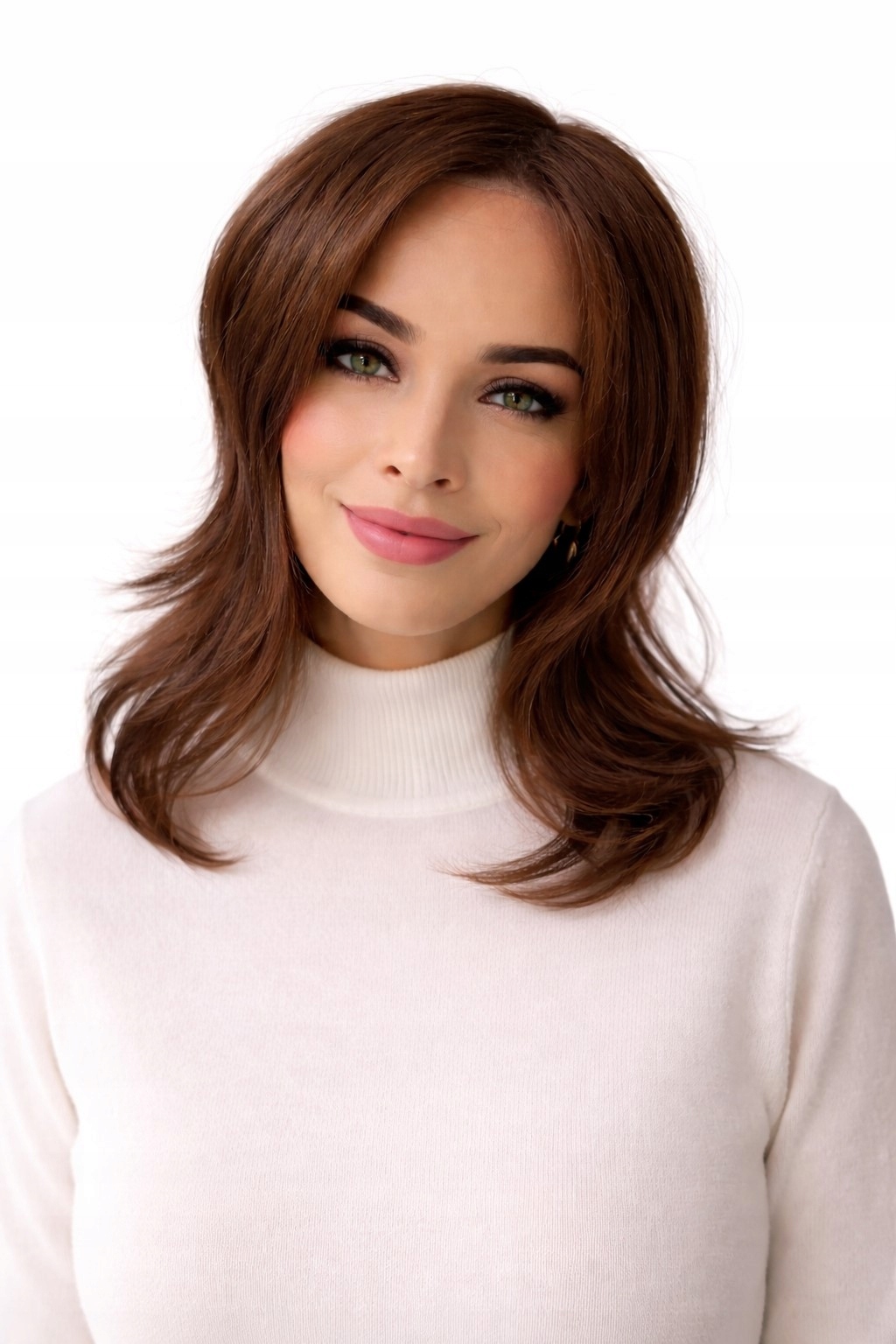 Topper, tupet pro ženy Chicago mono part lace 35 cm, barva hnědý kaštan