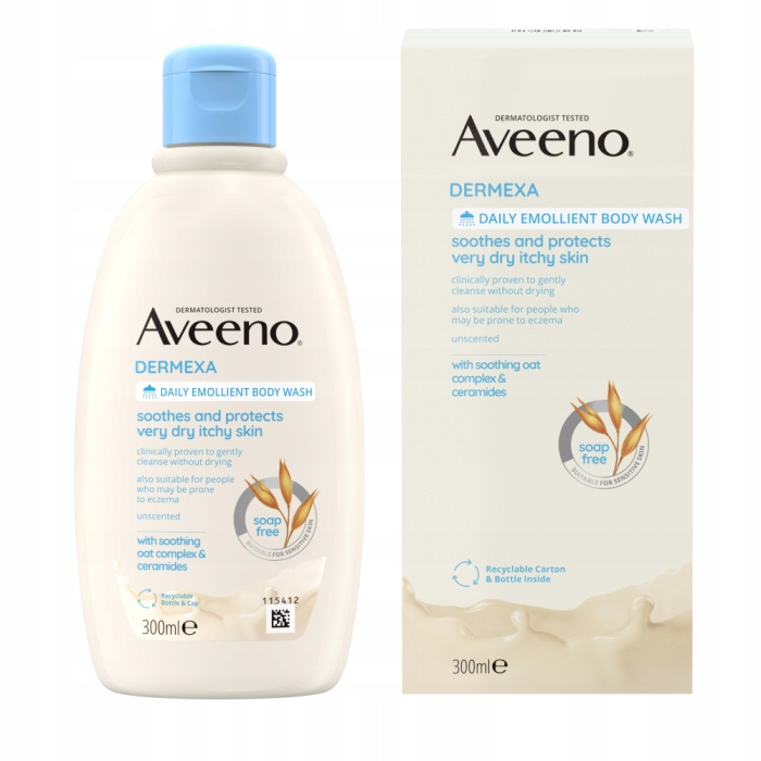 Aveeno Dermexa emollient do mycia ciała, sucha skóra egzema łuszczyca 300ml