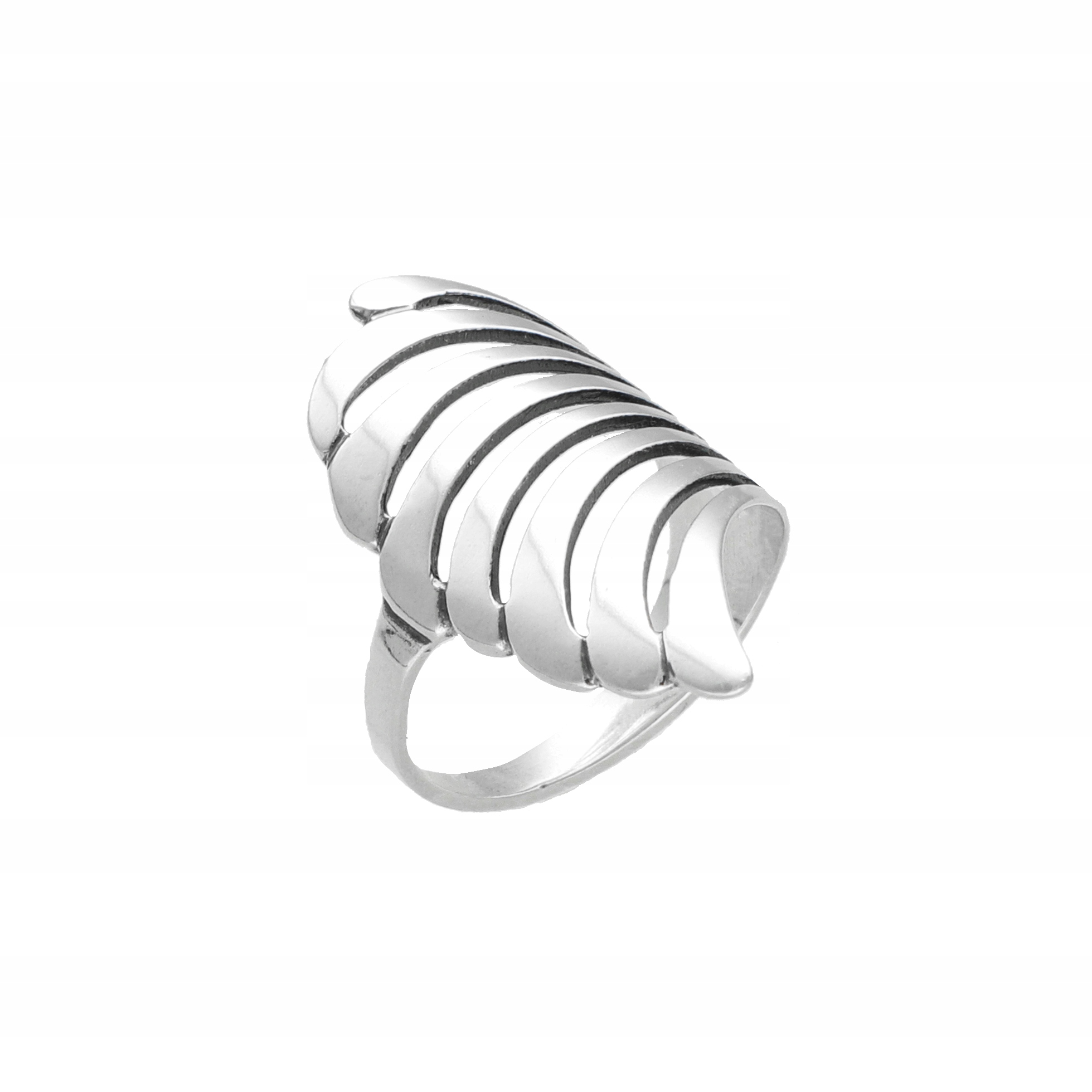 Prolamovaný Prstýnek s křídlem, oxidované stříbro vel. 18