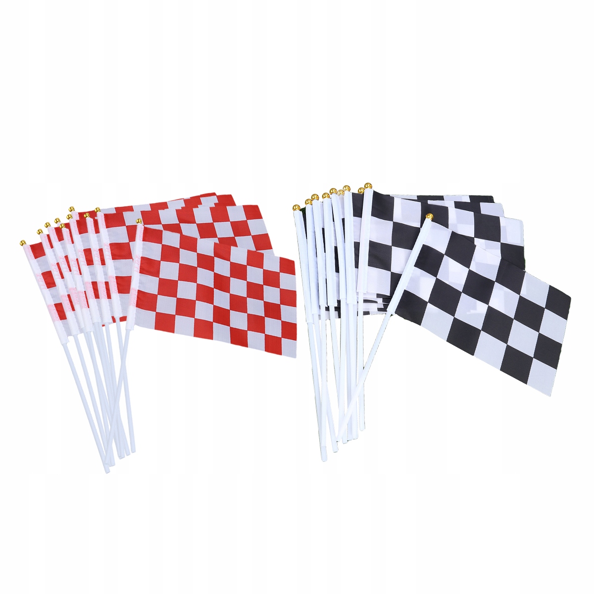 20Pcs Assorted Color Checkered Hand Flags for Car Racing Decorations