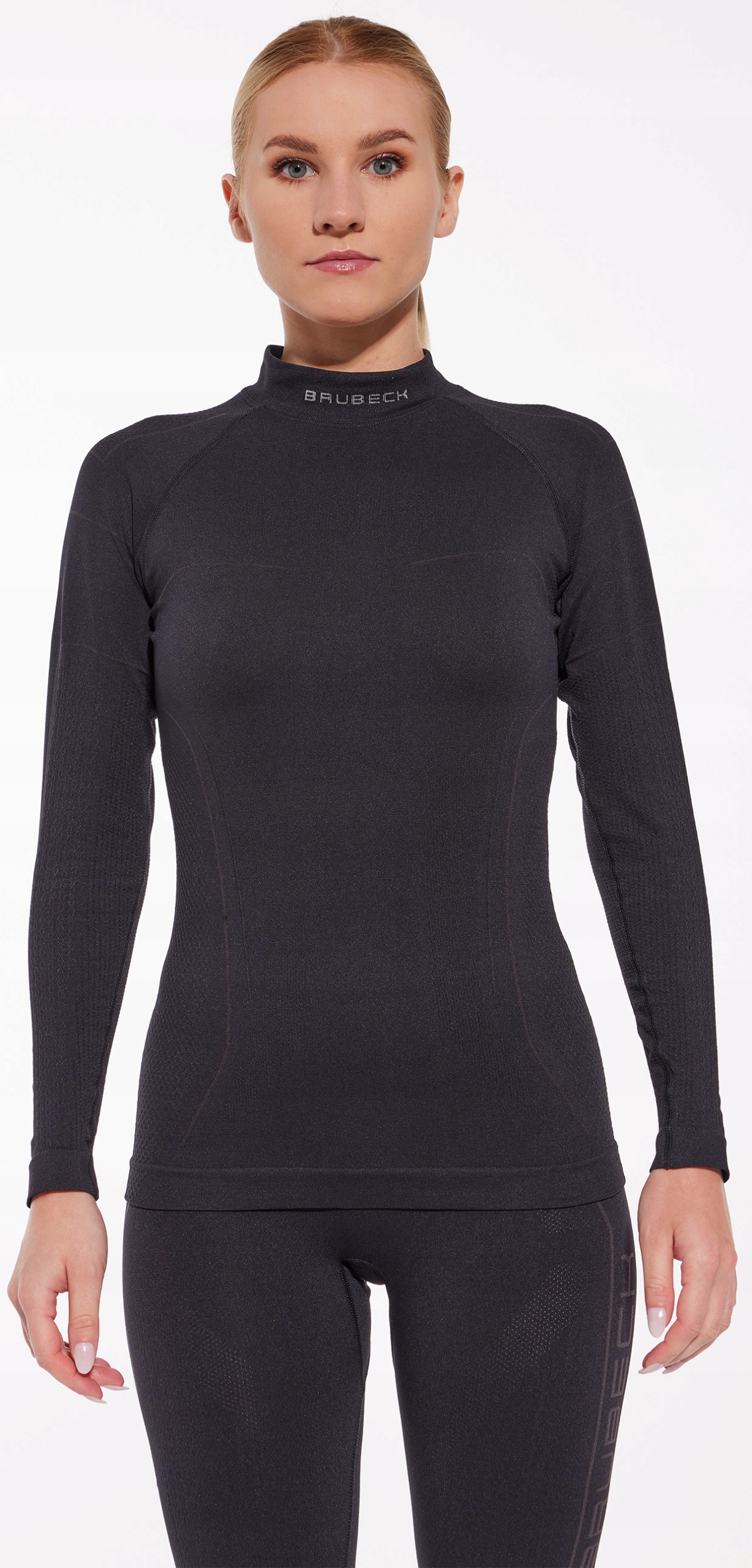 BRUBECK COOLER KOMPLET BIELIZNA ODZIEŻ MOTOCYKLOWA TERMOAKTYWNA NA MOTOR L Kolor czarny