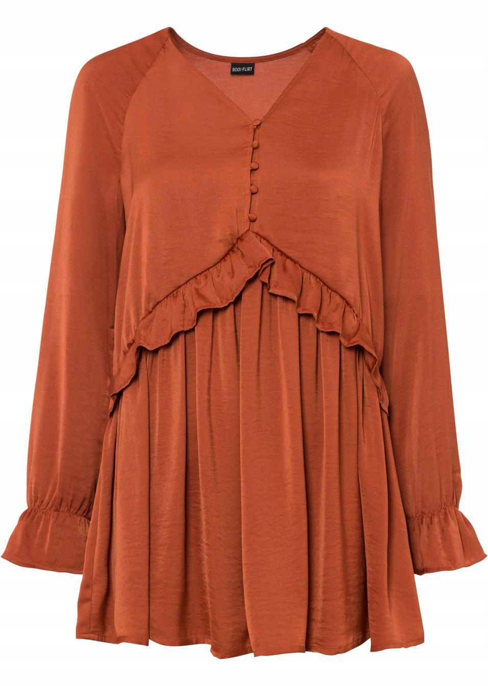 48 Bonprix WNL TUNIKA SATYNOWA Z FALBANĄ Płeć kobieta