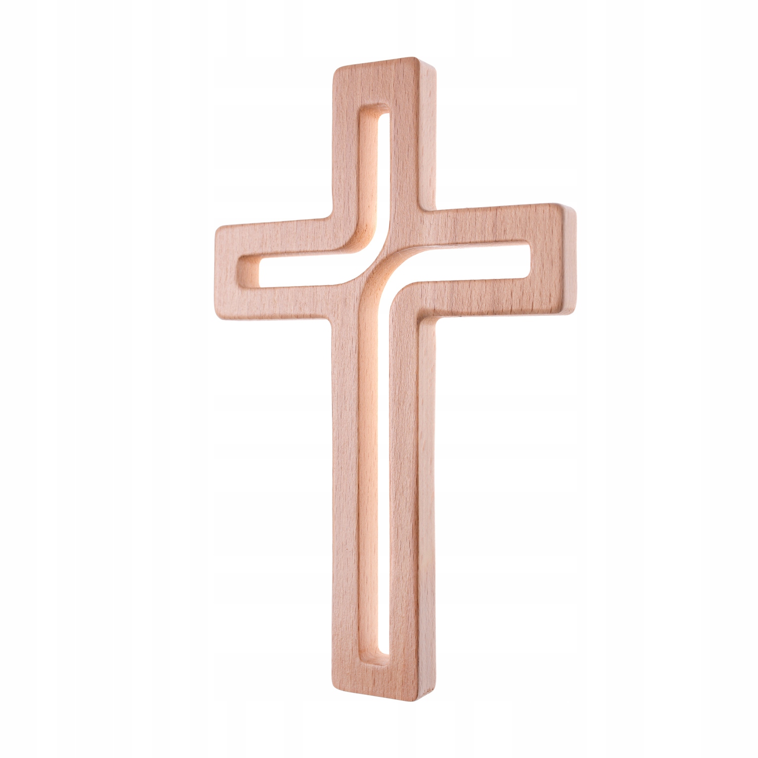 Nowoczesny drewniany krzyż wiszący 30 cm