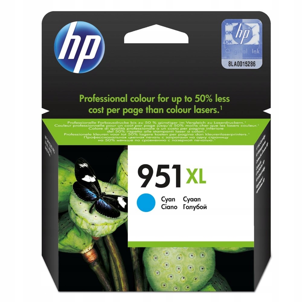 Hp (951XL) inkoustová kazeta azurová, CN046AE originál