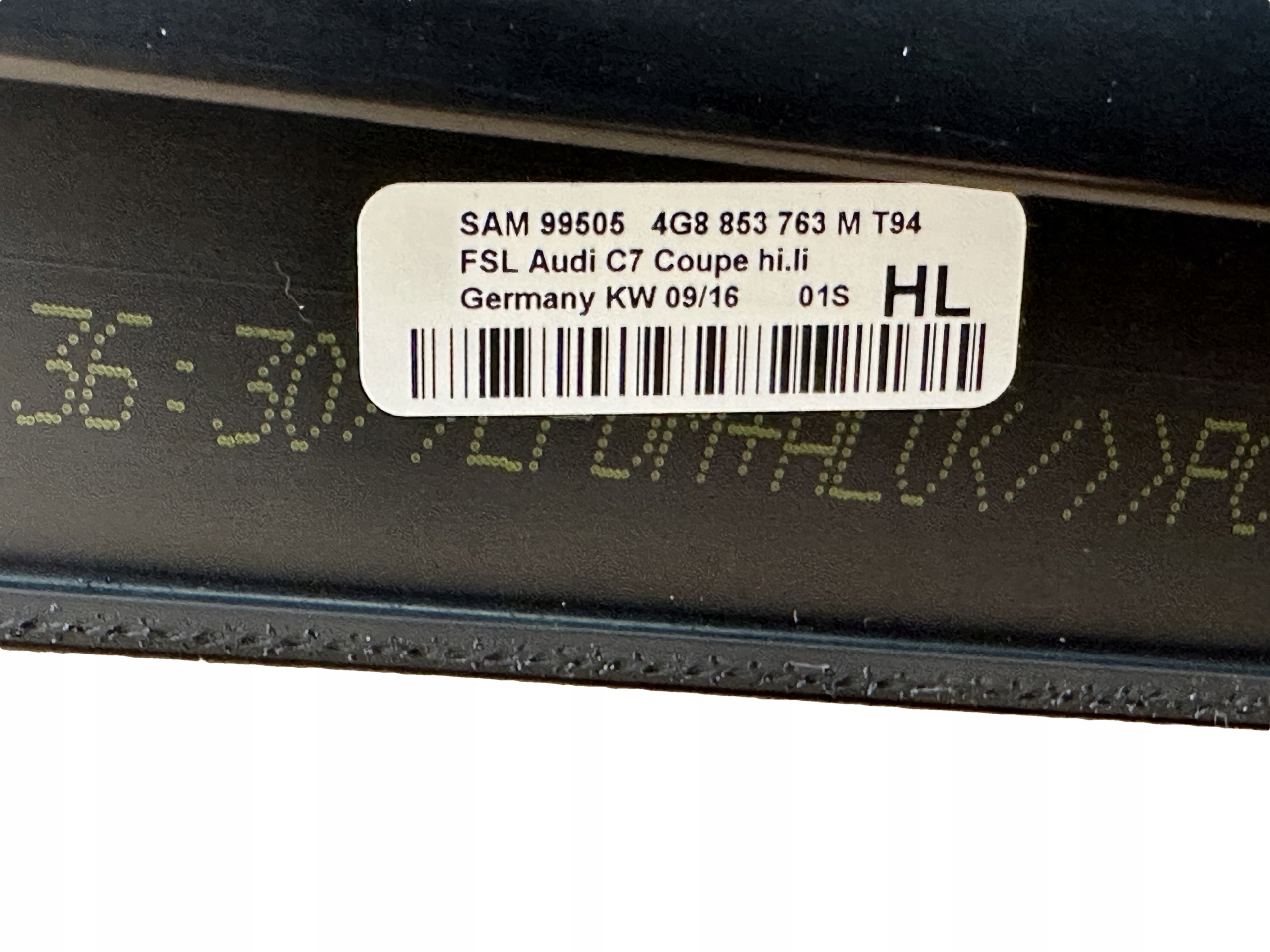 AUDI A7 4G moulding dust left rear part PIANO 4G8853763M