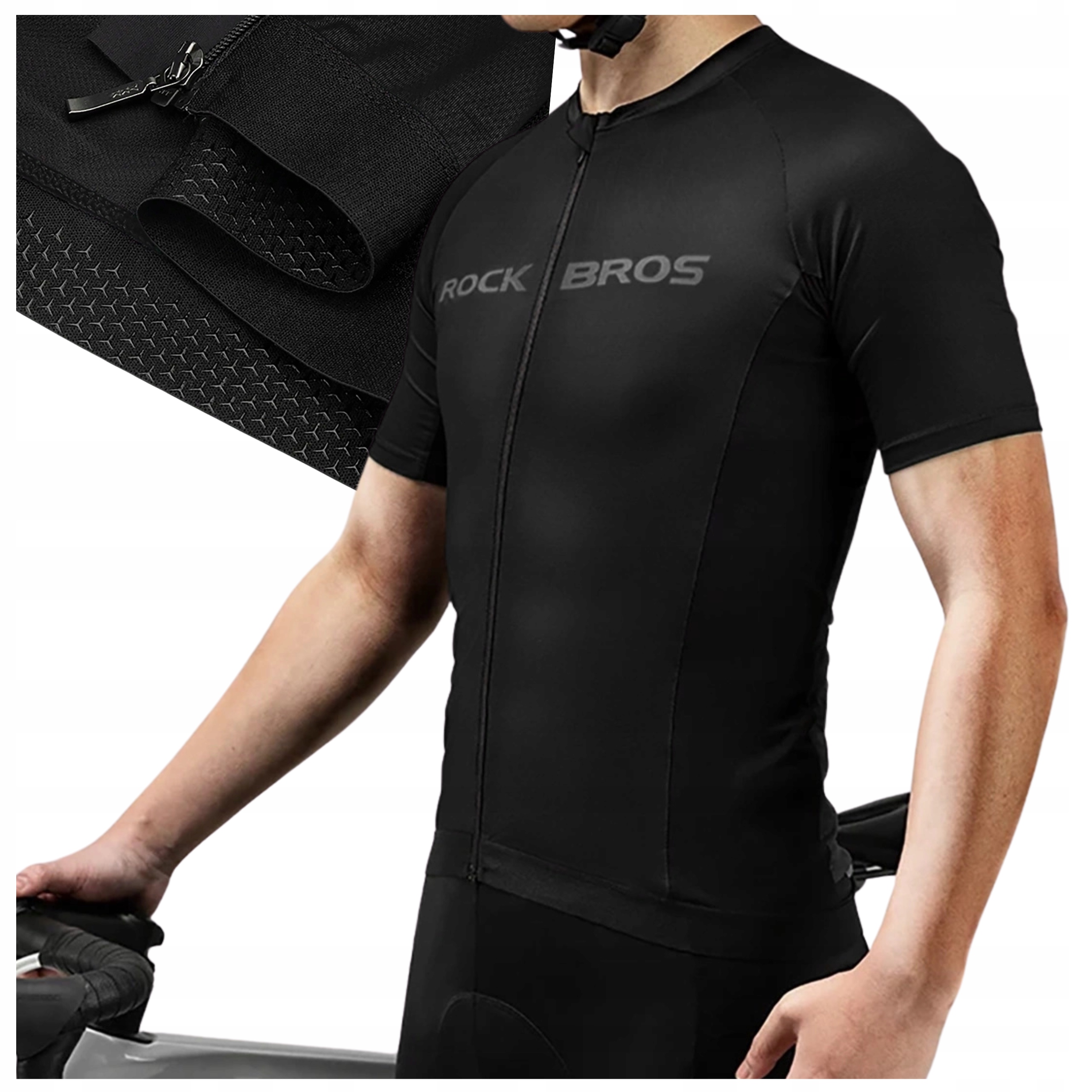 Rockbros Koszulka Rowerowa Męska Kolarska Z Krótkim Rękawem Na Rower r. XL