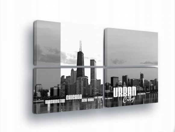 Obraz 120x80 Urban mesto mrakodrapy mestská krajina silueta