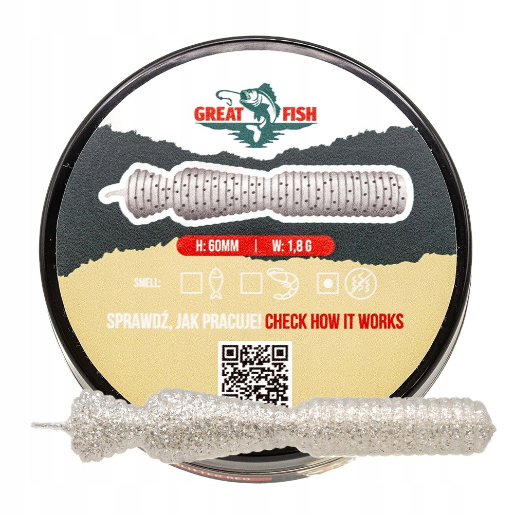 Great Fish GF2 No Scent 60mm 1,8g Silver Pearl 10szt.