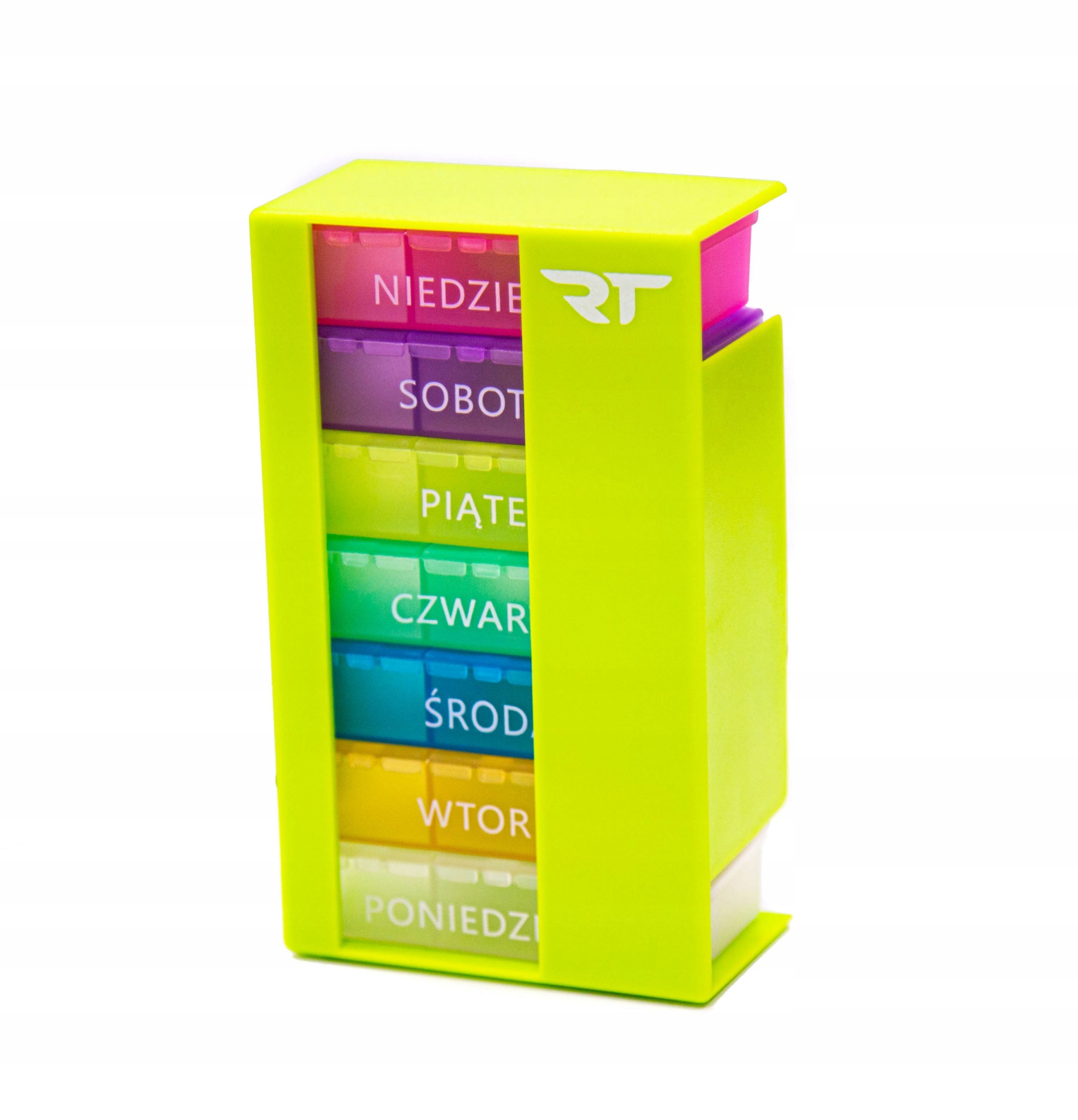 

Pojemnik kasetka pudełko organizer na leki -wieża