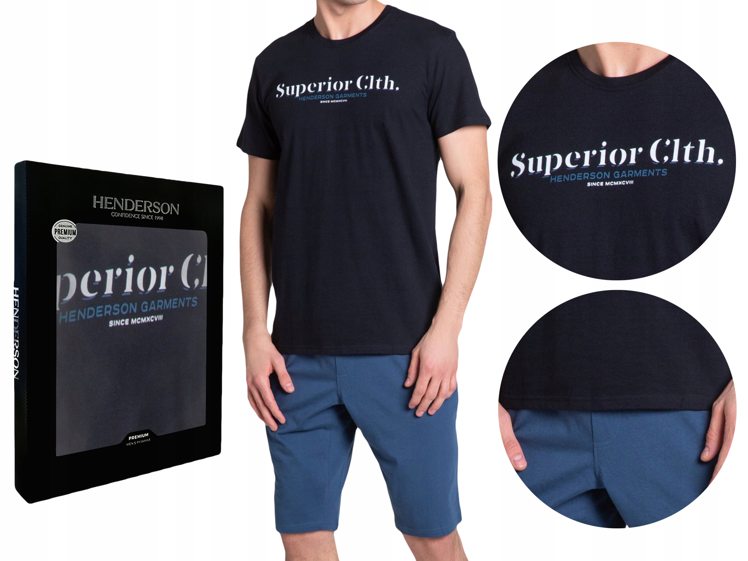 

Piżama męska Henderson 38366-99X Zed, bawełna, XXL