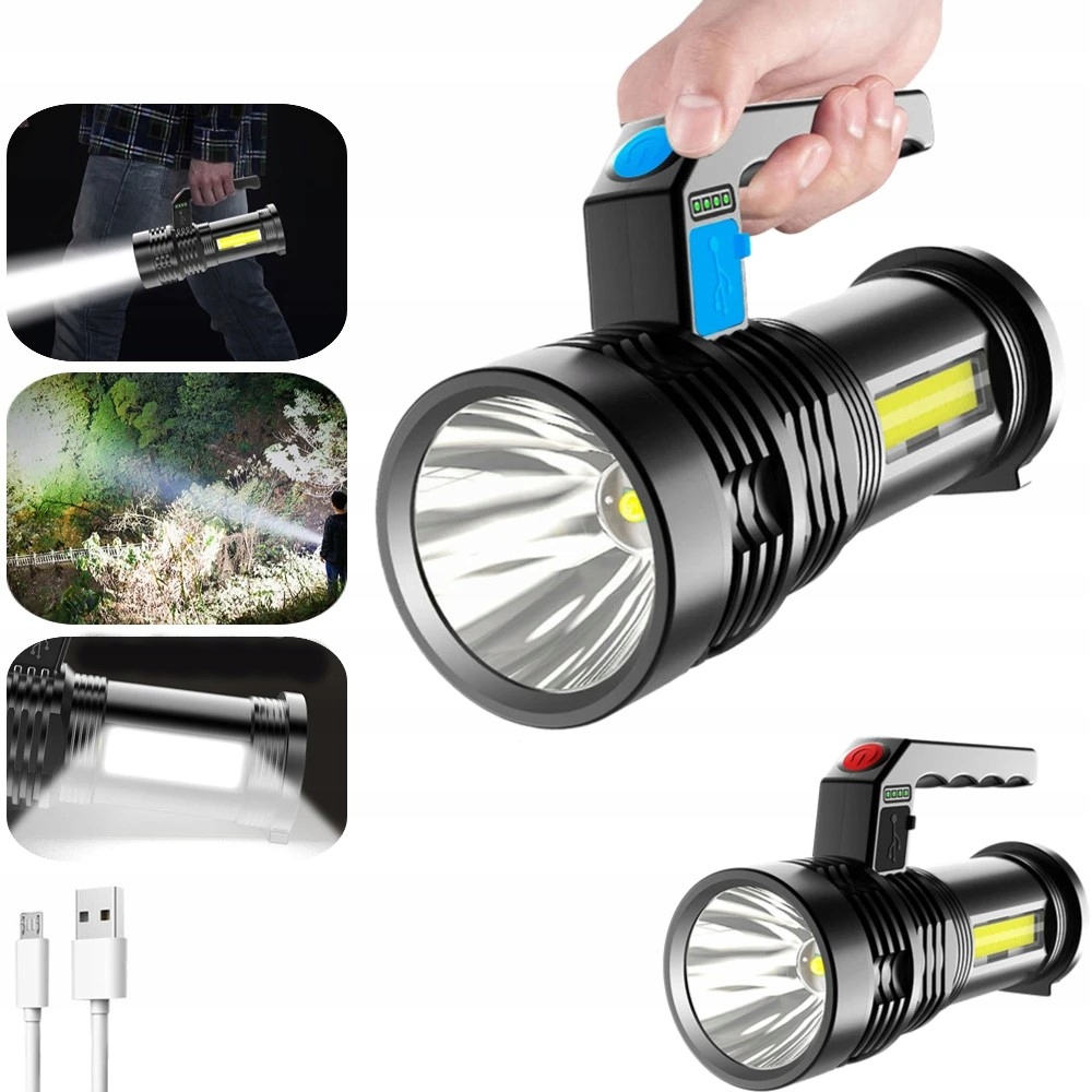 Latarka Szperacz Led Cob Solar Akumulatory