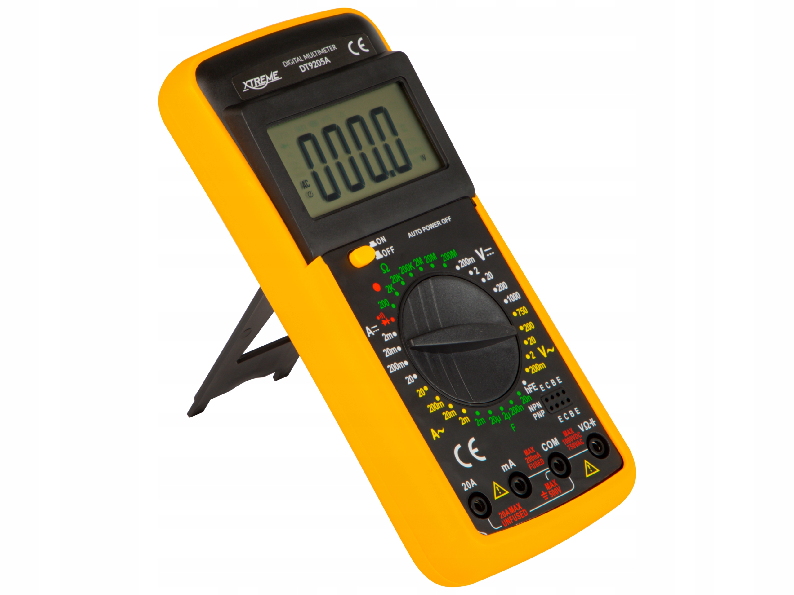 PROFESJONALNY MULTIMETR MIERNIK CYFROWY PRĄDU NAPIĘCIA TESTER LCD ZESTAW Rodzaj wyświetlacza LCD