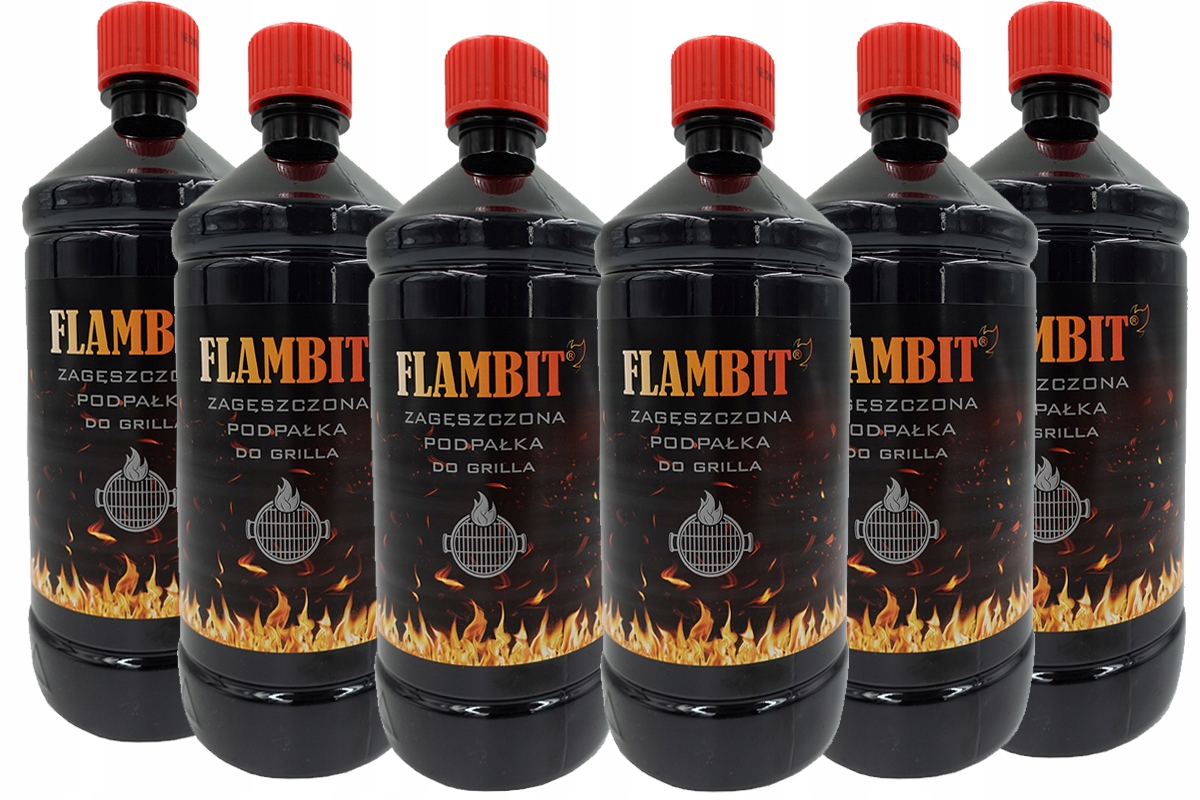 FLAMBIT PODPAŁKA BIOPODPAŁKA W PŁYNIE rozpałka do kominka pieca GRILLA 12L