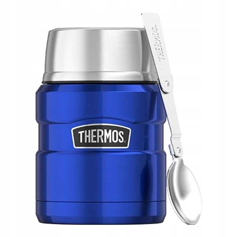 Thermos Termonádoba na oběd s termoskou a lžící 470 ml modrá